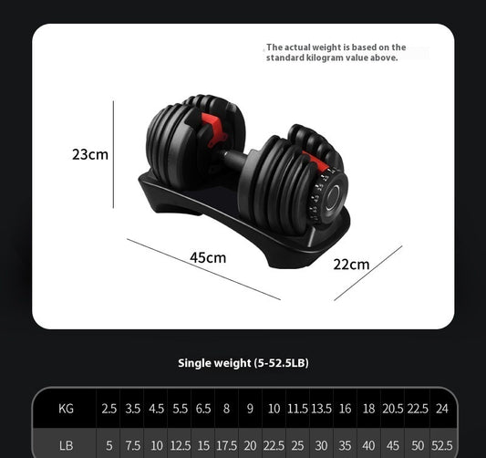Adjustable 15 Gear Men's Dumbbell Adjustable