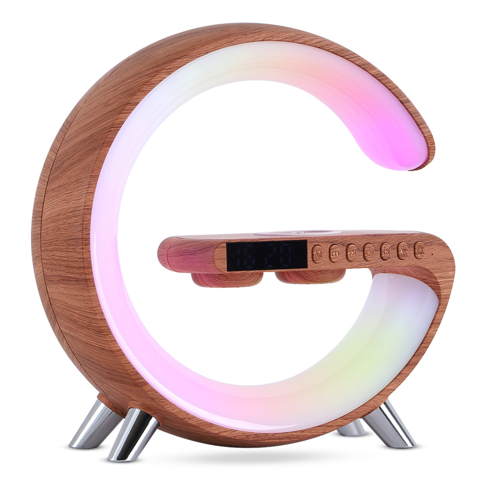 Intelligent G Shaped LED Lamp Bluetooth Speake Wireless Charger Atmosphere Lamp App Control For Bedroom Home Decor