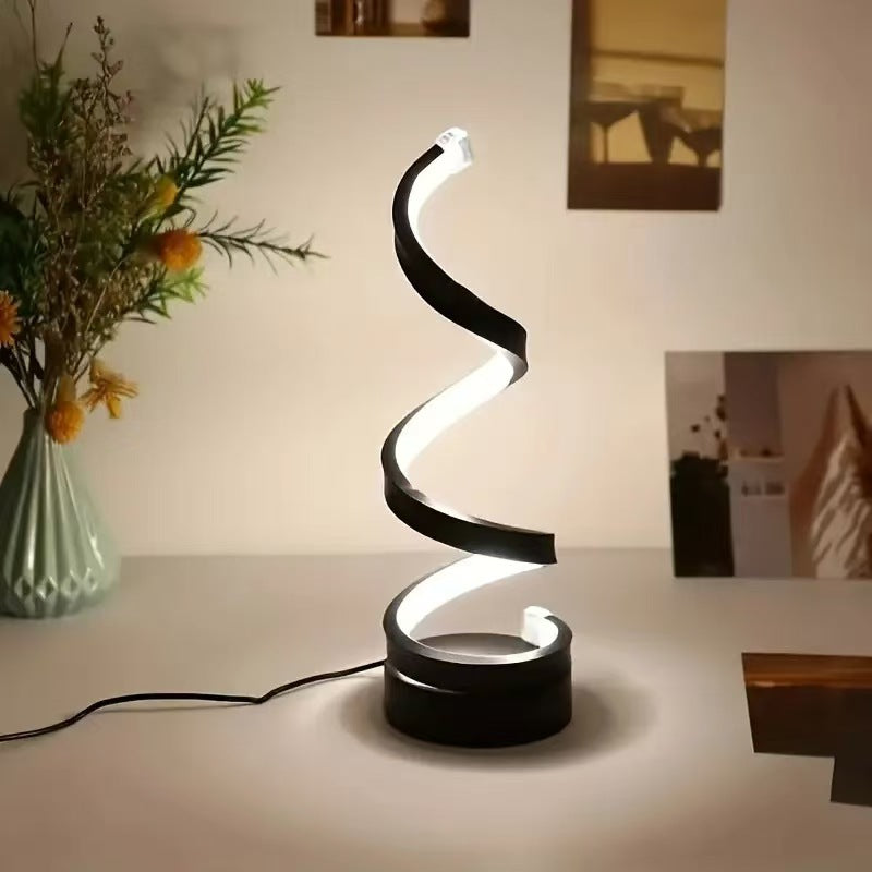 USB Powered Spiral Desk Lamp Simple And Adjustable LED Desk Lamp